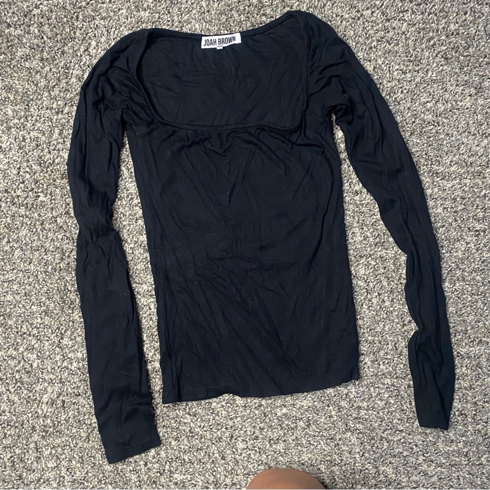 Joah Brown Black Long Sleeve Top - Picture 5 of 6